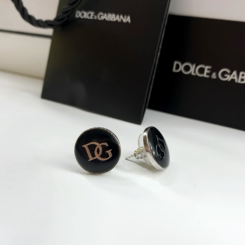 Vintage Dolce & Gabbana Button Earrings Authentic